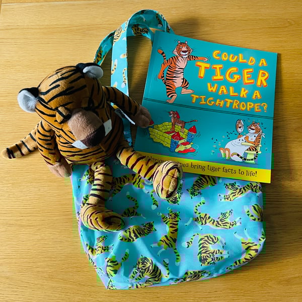 Child’s Story Book Bag With Book & Soft Toy Tiger