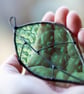 Green leaf stained glass suncatcher - Image 4