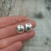 Hammered Sterling Silver Disc Earrings 