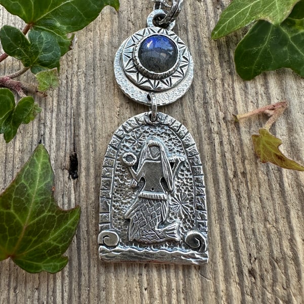 Mermaid of Zennor Pendant with Labradorite