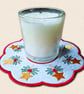 Christmas Star Candle Mat - Embroidered Festive Decor - Image 2