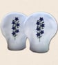 Larkspur Tealight Covers - Embroidered July Birth Flower Decor