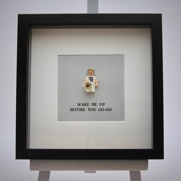 George Michael (Wham) custom mini Figure framed picture 