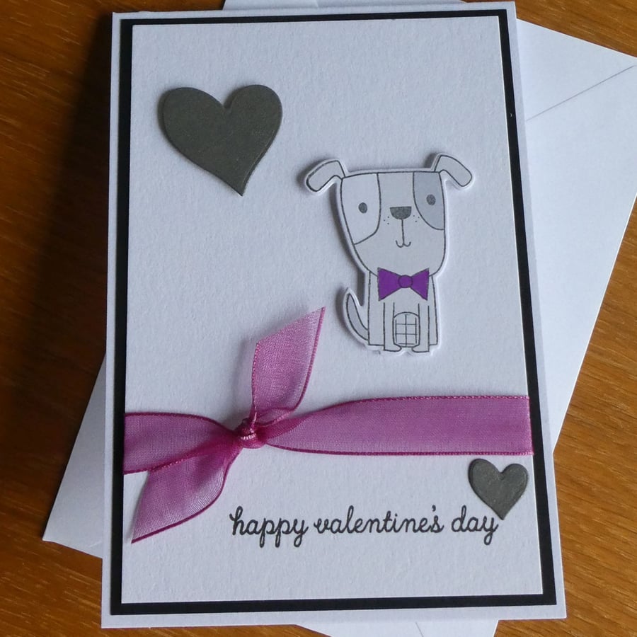 Valentine's Card - Dog with Bow Tie