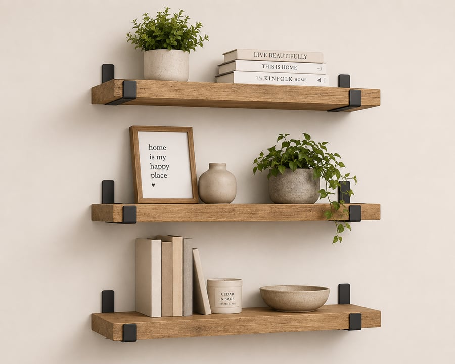 Image of Handmade Rustic Style Shelves