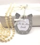 Personalised Glitter Horseshoe Gift Tag, Wedding Day, Anniversary Keepsake