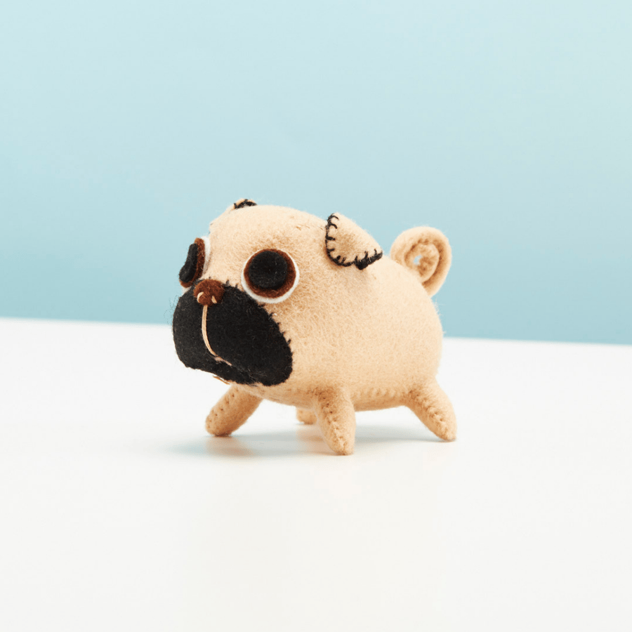 Cute Pug dog ornament Folksy