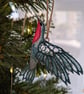 Embroidered Lace Hummingbird Hanging Ornament - Image 6