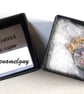 medium pendant - dark pink and blue scrolled on white - Image 5