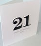 Handmade 21st birthday card - personalised with any age and message - Image 2