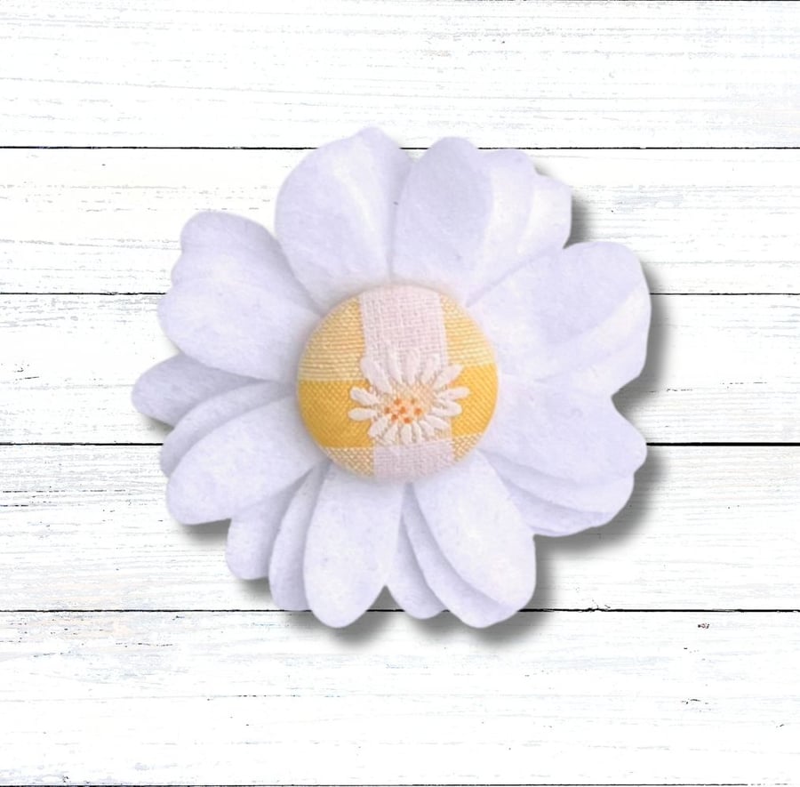 Flower Brooch, White Flower, Christmas Gift