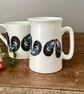 Mussel shell design jug - half pint, bone china, coastal home kitchenware - Image 3