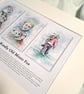 Original hand painted watercolour print of a child holding a fox - Image 2