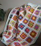Crochet blanket white granny square - Image 1