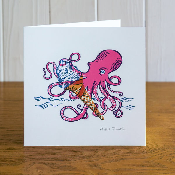 Catch of the Day greetings card, blank inside