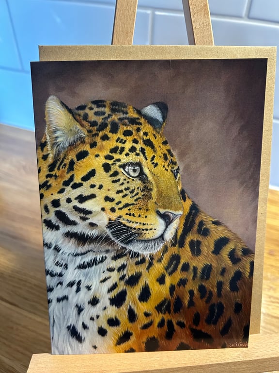 5x7 inch Leopard Card