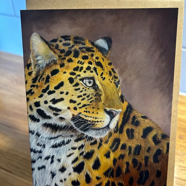 5x7 inch Leopard Card