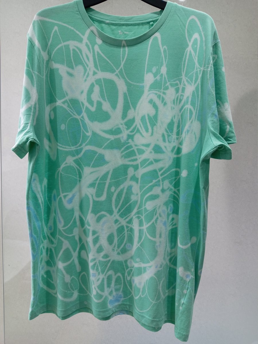 Reverse tie dye green shirt sale