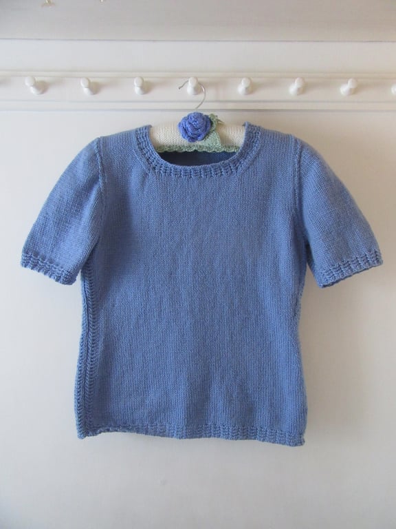 Ladies womens short sleeve jumper