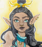 Fae Royalty Original Ink & Watercolour Illustration - Image 1