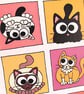 Cute Cats Card - blank inside. CT-CSW - Image 4