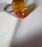 Handmade resin skull keyring