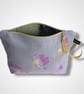 Lilac Magnolias Linen Makeup Bag - Image 5