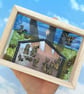 Handmade Fused Glass Nativity Scene Picture or Free Standing Wooden Frame - Image 8