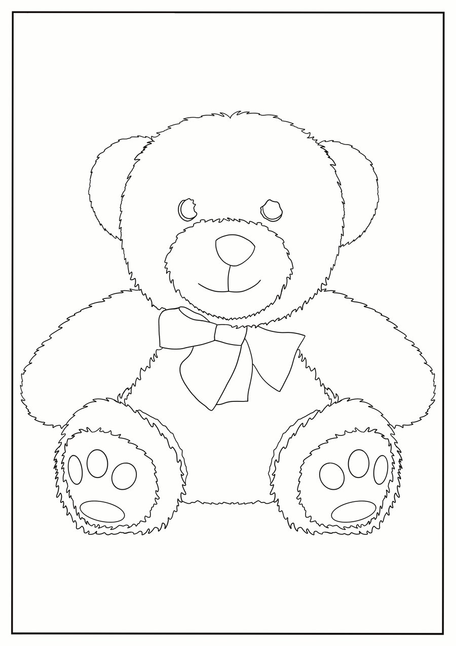 Teddy Bear Colouring-in Sheet - printable pdf