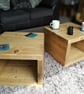 Rustic Cube Coffee Table Bedside Table Handmade - Image 3