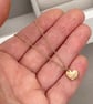 Handmade 9ct solid yellow, rose or white gold heart charm pendant and chain - Image 8