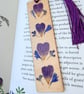 Pressed Flower Wooden Bookmark, Geranium Petals - Image 3