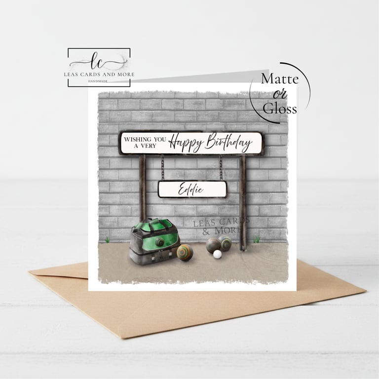Bowls Sport Happy Birthday Card
