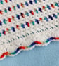 Crochet Baby Blanket, White Multicolour Car Seat Blanket, Newborn Gift - Image 7