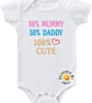 50% Mummy 50% Daddy 100% Cute - Embroidered