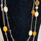 Pearl and Baltic Amber necklace 