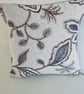 12" cushion cover embroidered leaf design 