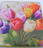 Set of 2 Decoupaged Ceramic Tulip Coasters - Image 2