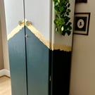 Vintage  Wardrobe Armoires Upcycled Hand Painted with touch of gold leaf