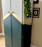 Vintage  Wardrobe Armoires Upcycled Hand Painted with touch of gold leaf