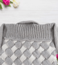 Baby Hand Knitted Cardigan Grey White, Woven Effect Knitted Jacket - Image 6