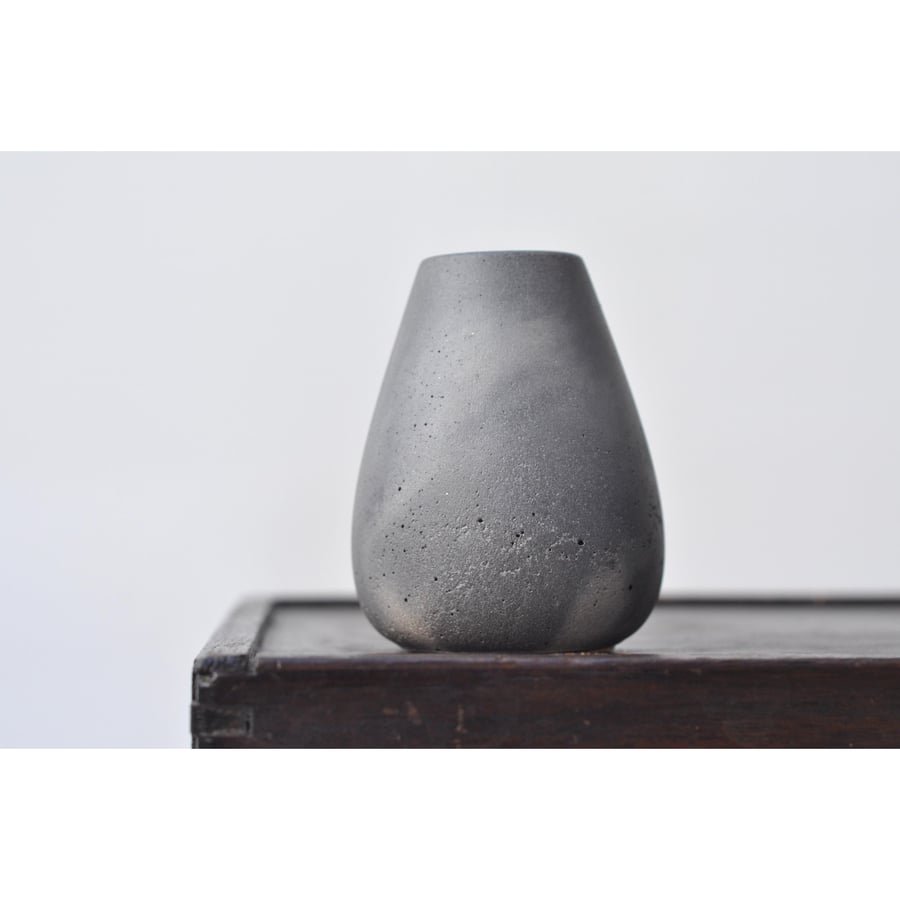 Little handmade concrete vase. Cement Joss Stick Holder