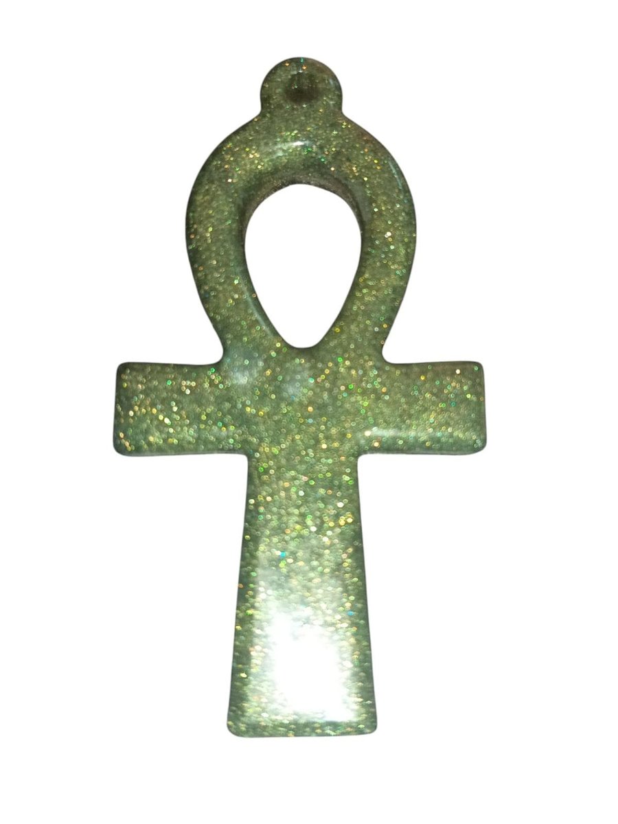 Ankh pendant. (many colourscrystals to choose from) Can be personalised.