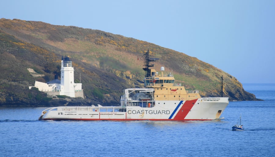 Photographic greetings card of "Anglian Princess" an M.C.A. boat.