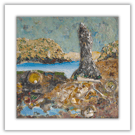 Scottish Hebrides -  original mixed media art - framed landscape - Scotland