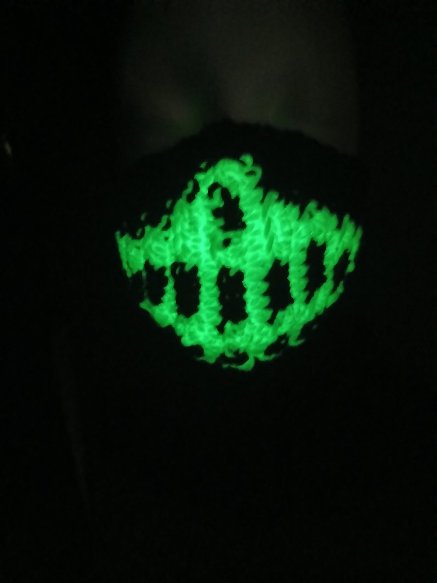 Crochet Badlands Mask Neck Warmer - Glowing Skull