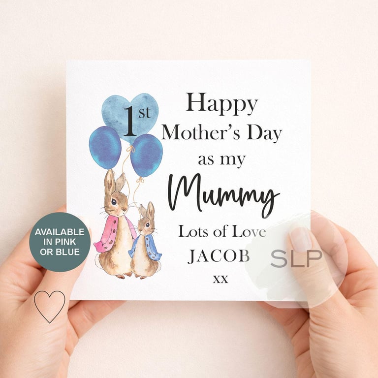 Personalised First Mother's Day Card 1st Mother's Day as My Mummy Custom Name