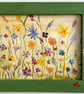 Original hand painted wildflower meadow . Framed. - Image 5