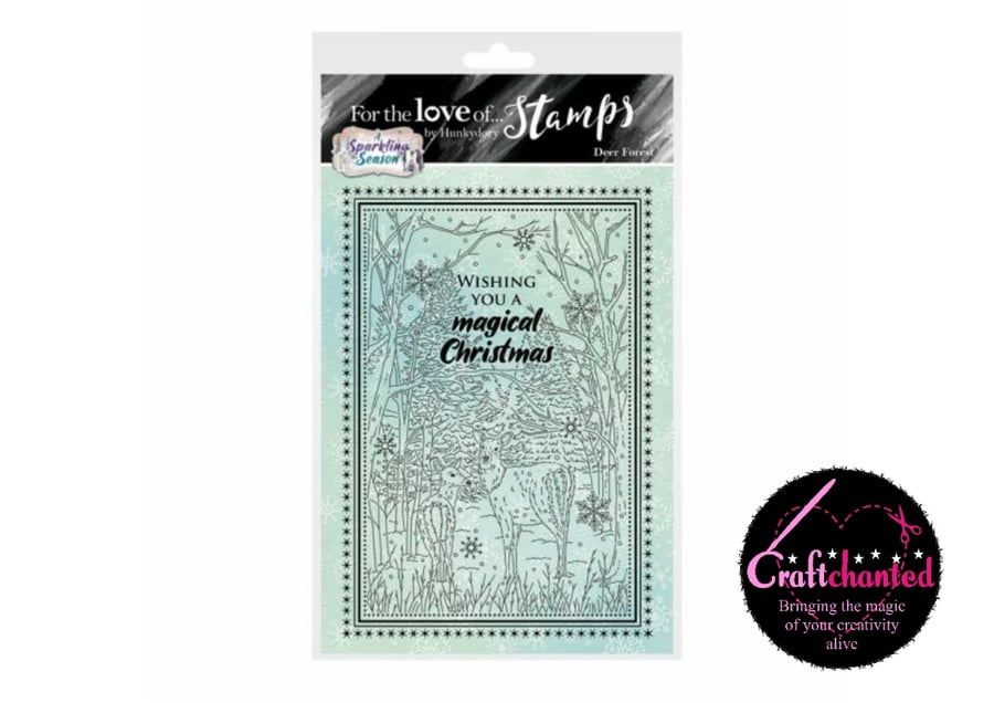 Hunydory For The Love Of Stamps A Sparkling Season Deer Forest A6 Stamp Set