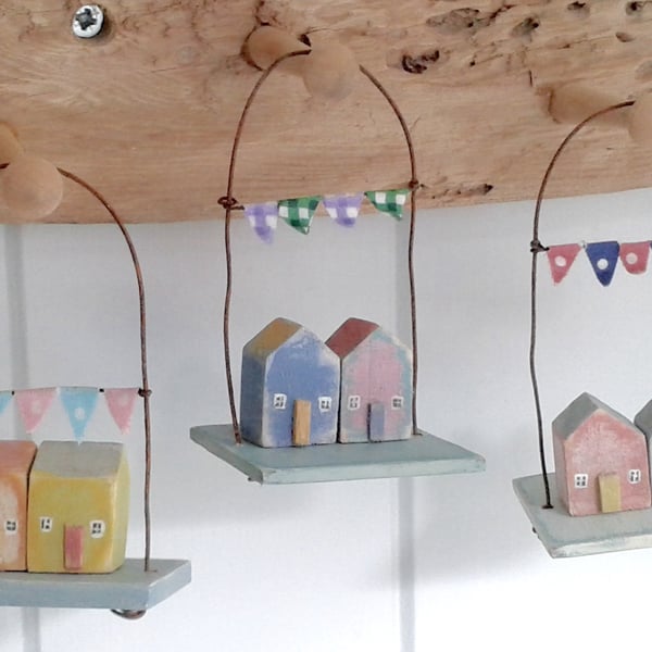 Little cottages with bunting